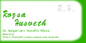 rozsa husveth business card
